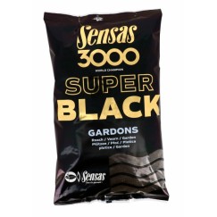 Прикормка Sensas 3000 Super Black Gardons 1 кг (черная, плотва)